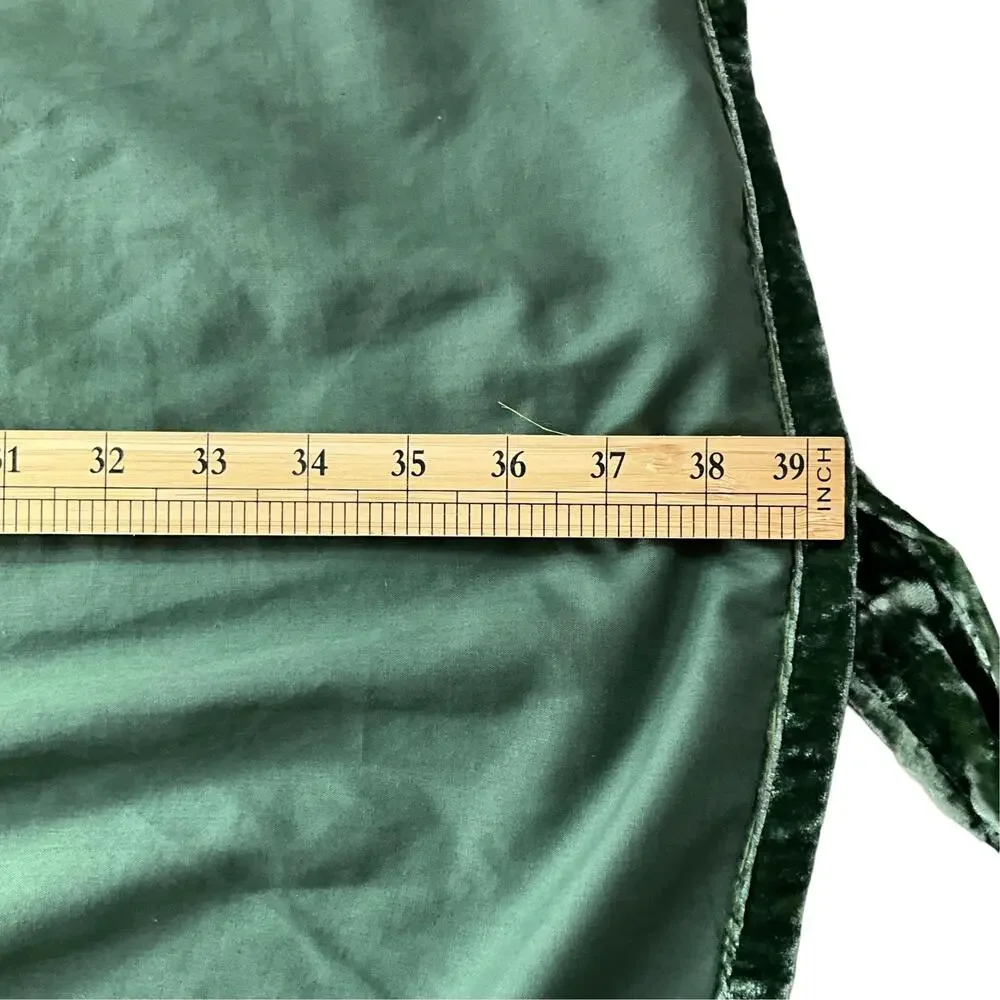 Pottery Barn Teen Slytherin Robe Kids Medium Green Velvet Harry Potter Belted